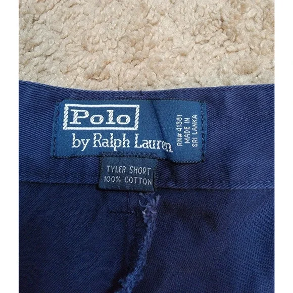 Polo Ralph Lauren Shorts Mens 42 Embroidered Prep Club Navy - Picture 7 of 9